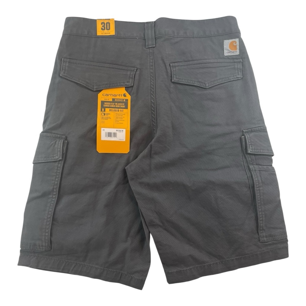 Carhartt Rugged Flex Relaxed Fit Canvas Cargo Work Short BS3542-M Blue Size 30” - Picture 2 of 8